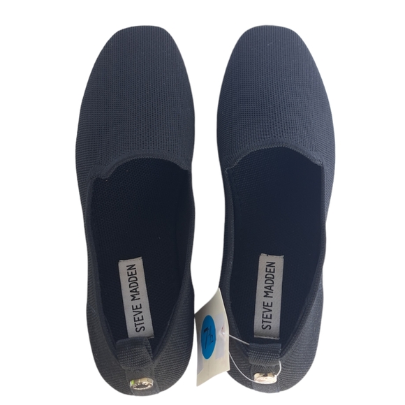 STEVE MADDEN Raine Knit Black Fabric Loafers Flats Size 7.5 - Picture 6 of 16